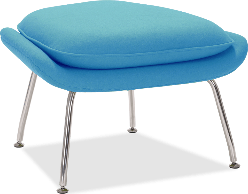 Womb Chair Ottoman Wool/Morocan Blue image.