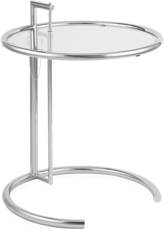 Eileen Gray E1027 Side Table Polished SS image.