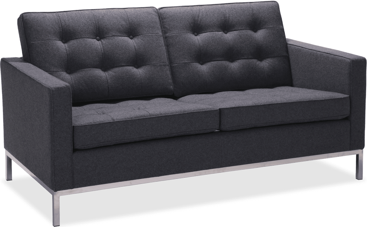 Knoll 2 Seater Sofa Wool/Charcoal Grey image.