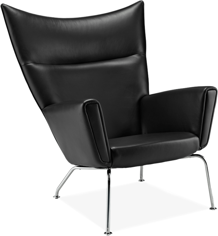 CH445 - Wing Chair Premium Leather/Black  image.