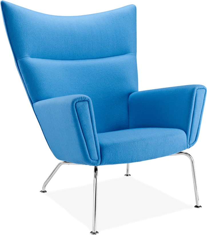 CH445 - Wing Chair Wool/Morocan Blue image.