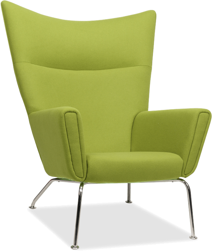 CH445 - Wing Chair Wool/Light Green image.