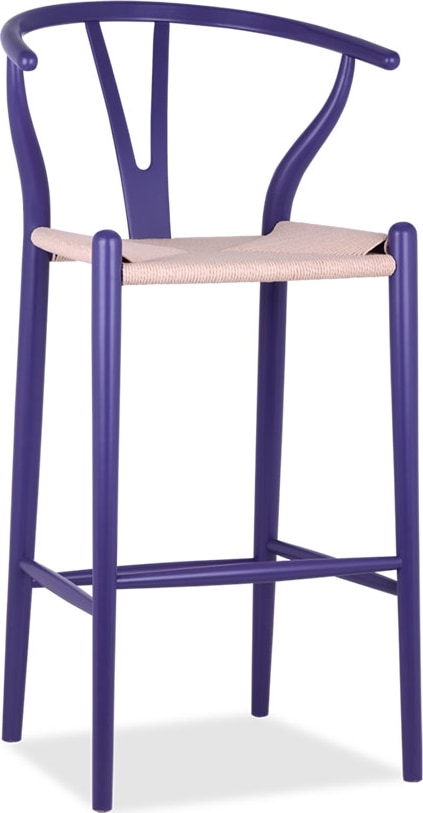 Wishbone (Y) Barstool Purple/Lacquered image.
