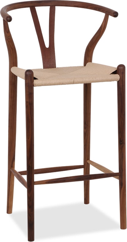 Wishbone (Y) Barstool Walnut/Walnut image.