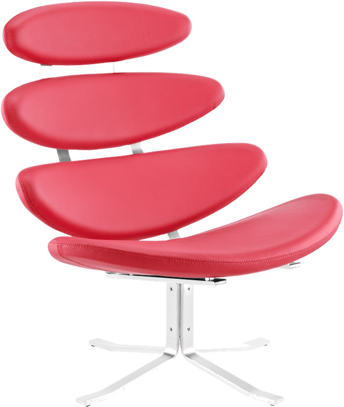 The Corona Chair Premium Leather/Red image.