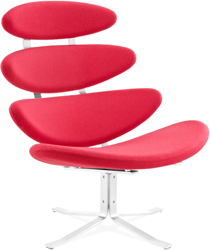 The Corona Chair Wool/Deep Red image.