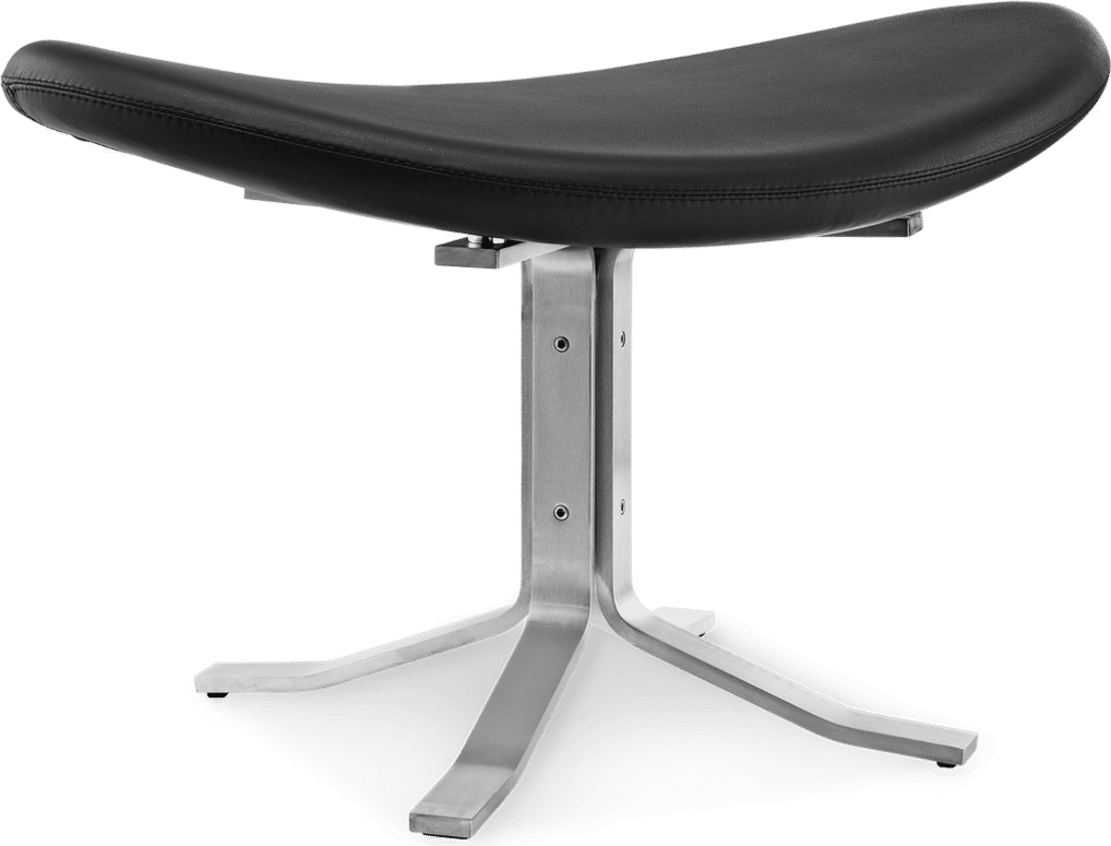 The Corona Stool Italian Leather/Black image.