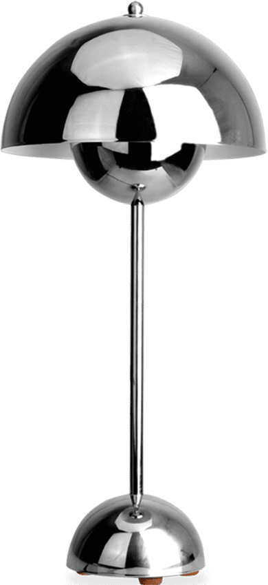 Flowerpot Style Table Lamp Chrome image.
