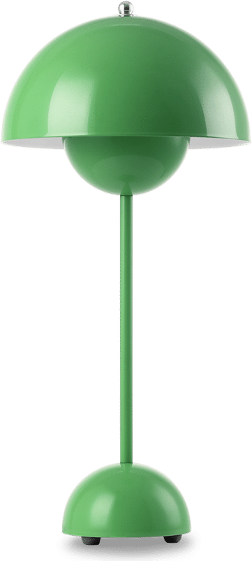 Flowerpot Style Table Lamp Green image.