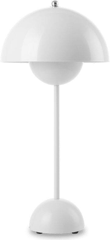 Flowerpot Style Table Lamp White image.