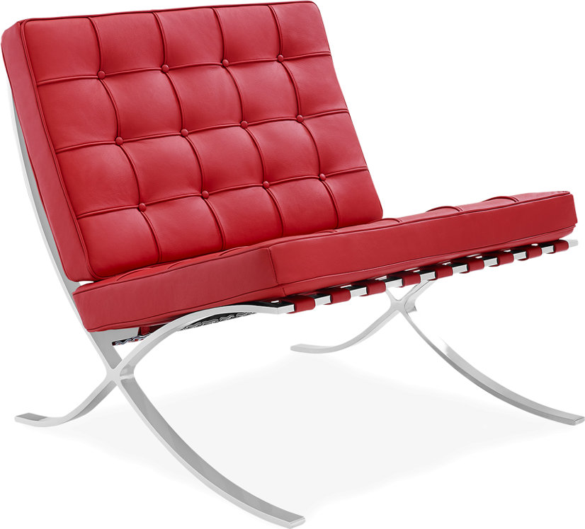 Barcelona Chair Italian Leather/Red image.