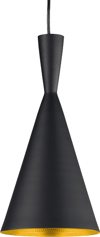 Black conical sales pendant light