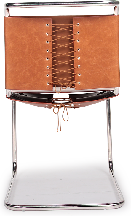 Mart Stam Chair – Premium Leather Dark Tan | Mobelaris