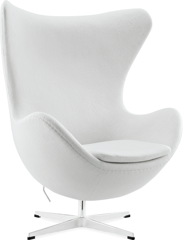 The Egg Chair Wool/Without piping/White image.