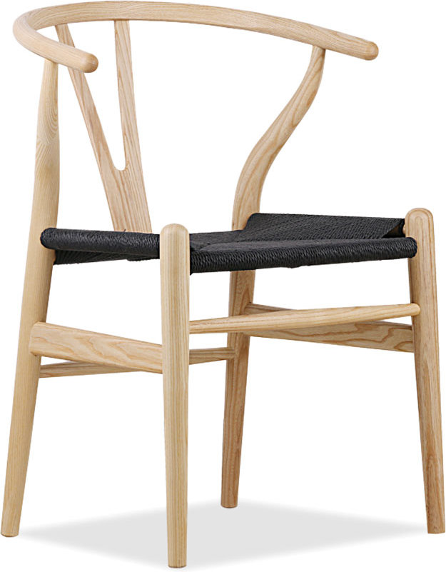 Wishbone (Y) Chair - CH24 Ash/Black image.