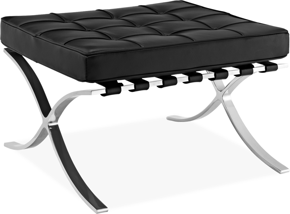 Barcelona Stool  Italian Leather/Black  image.