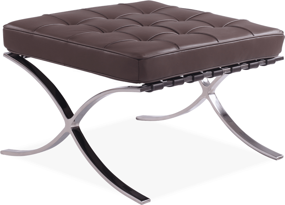 Barcelona Stool  Premium Leather/Mocha image.