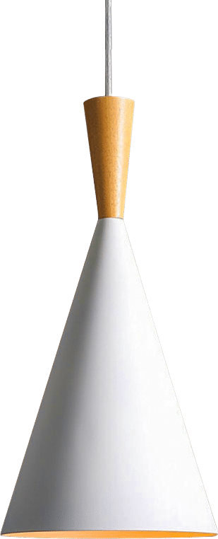 Beat Pendant Light - Tall - Woody White / Gold image.