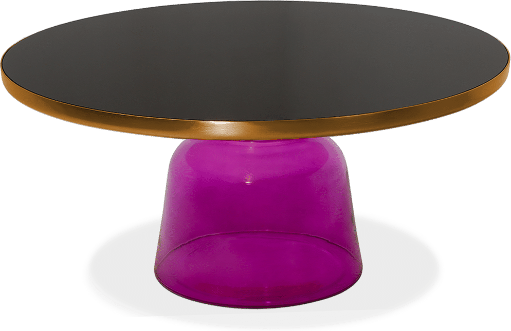 Bell Coffee Table Large Glass Dark Blue Mobelaris
