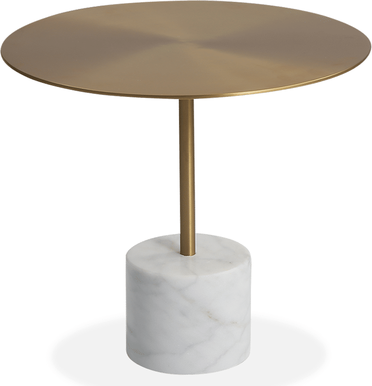 Calibre Coffee Table - Large White Marble/Brushed Brass image.