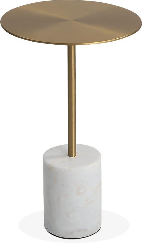 Calibre Coffee Table Medium - Brass - White Marble White Marble/Brushed Brass image.