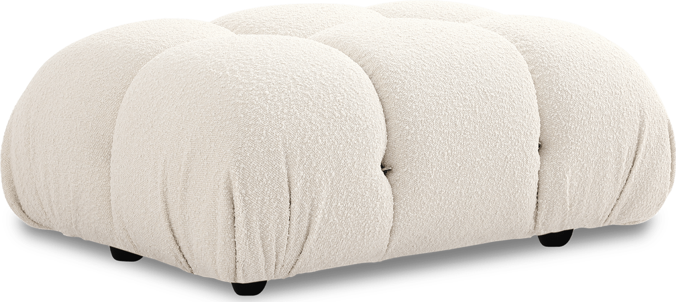 Camaleonda Style Small Ottoman Creamy Boucle/Boucle image.