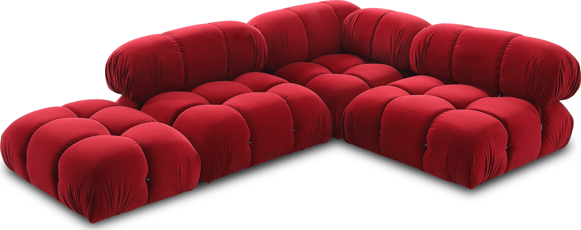 Camaleonda Style Lounge Sofa Dark Red Velvet Velvet Mobelaris
