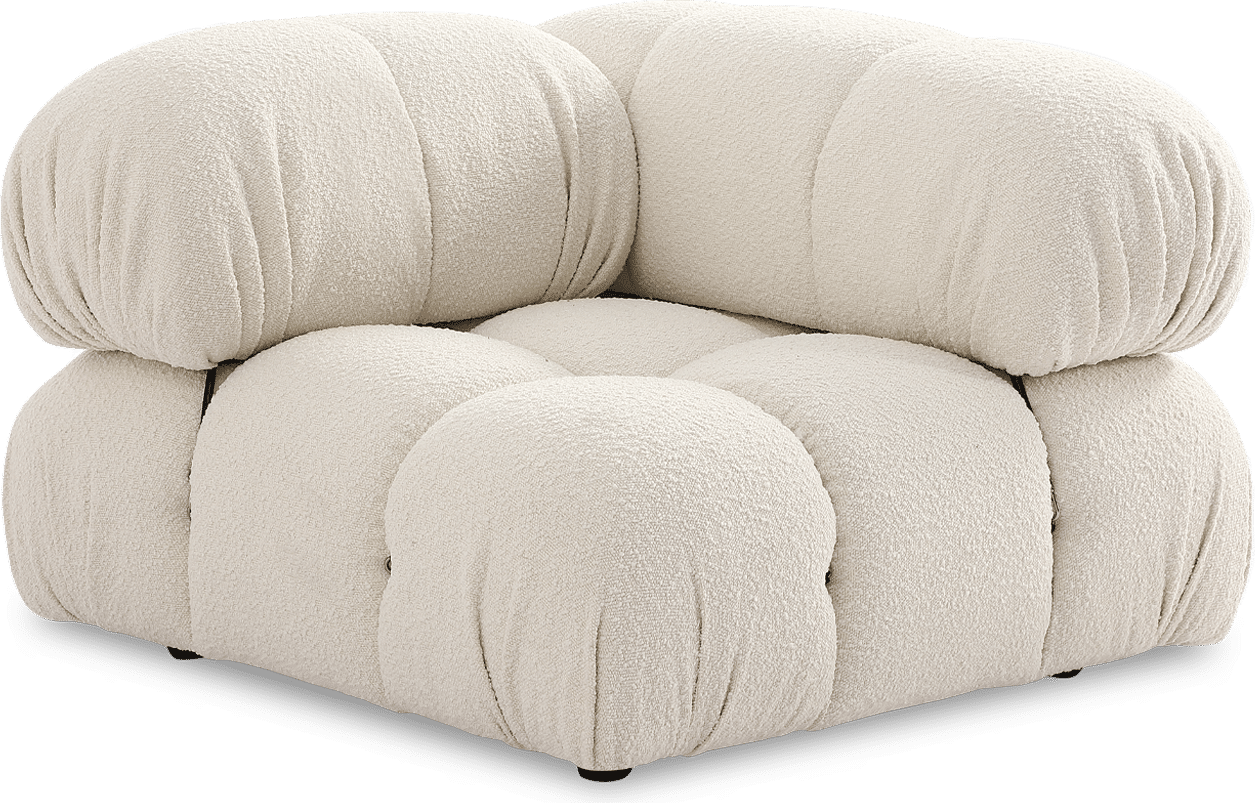 Camaleonda Style Corner Sofa - Right Armrest Creamy Boucle/Boucle image.