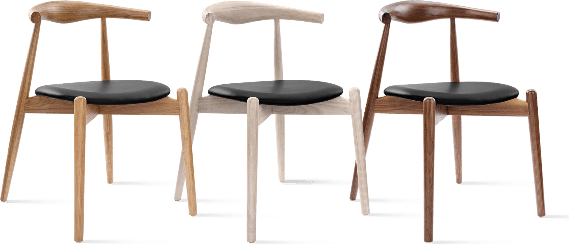 CH20 Elbow Chair Black Solid Oak Mobelaris