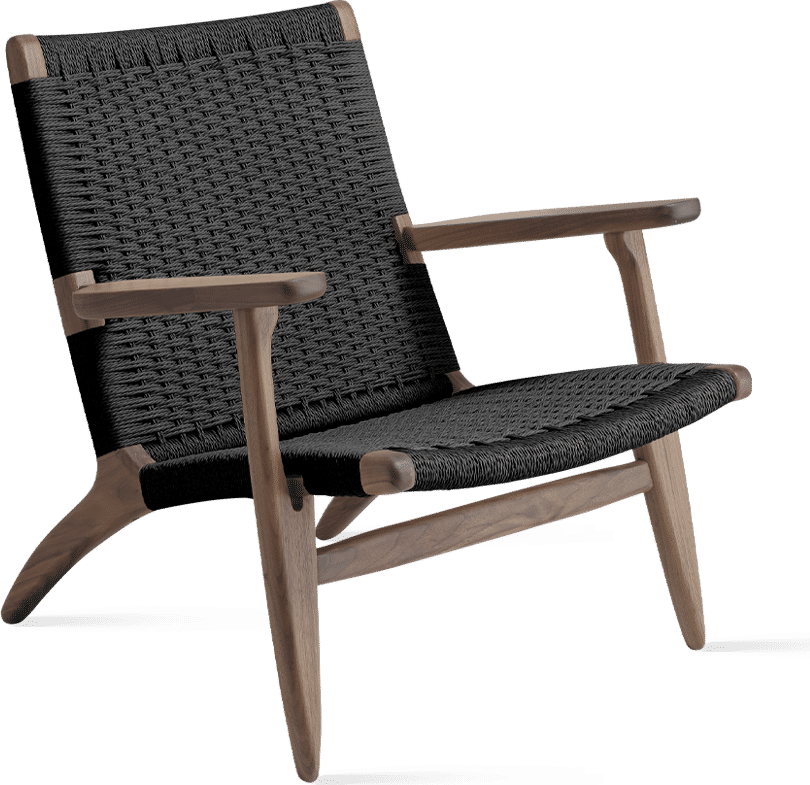 CH25 Easy Chair Walnut/Black image.
