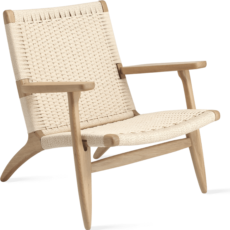 CH25 Easy Chair Solid Oak/Natural image.