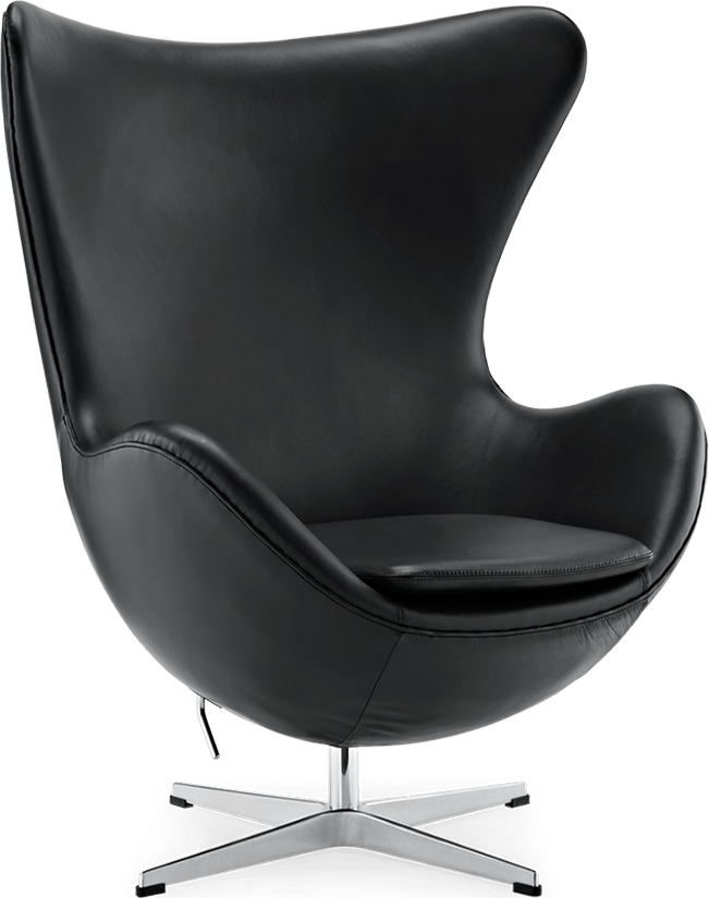 The Egg Chair Premium Leather/With piping/Black  image.