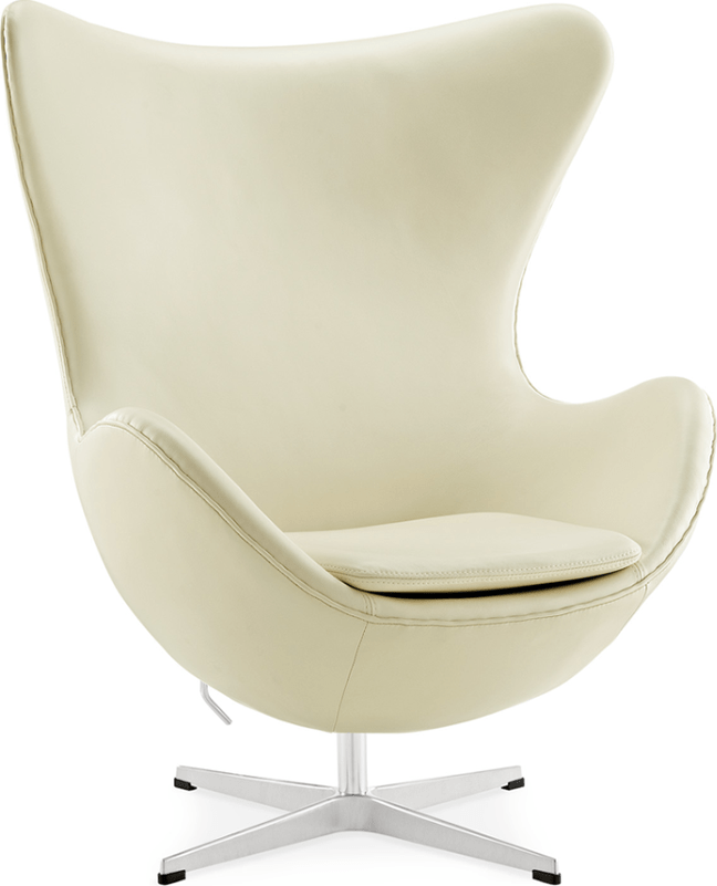 The Egg Chair Premium Leather/With piping/Cream image.