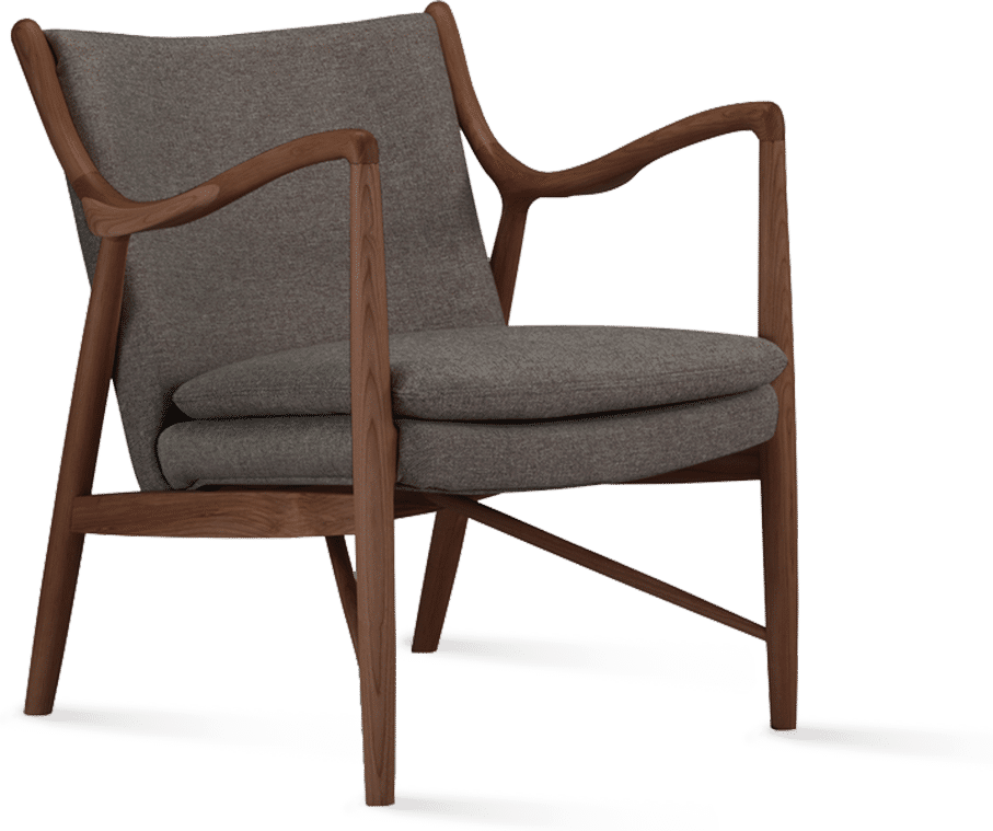 No. 45 Chair Charcoal Grey /Fabric/Walnut image.