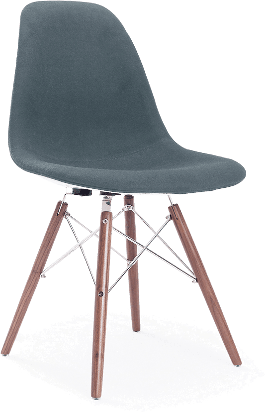 DSW Style Upholstered Dining Chair Charcoal Grey image.