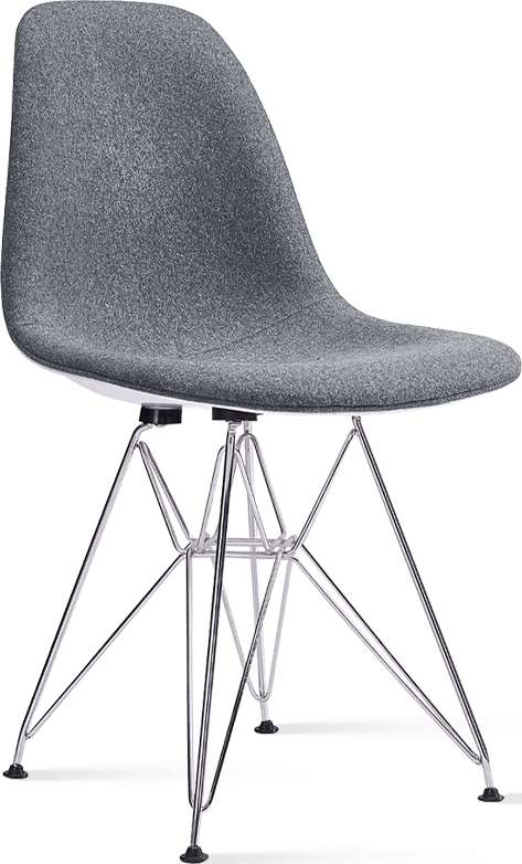 DSR Style Upholstered Dining Chair Charcoal Grey image.