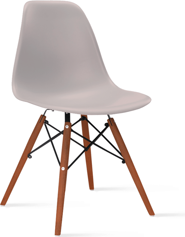DSW Style Chair Light Grey/Dark Wood image.