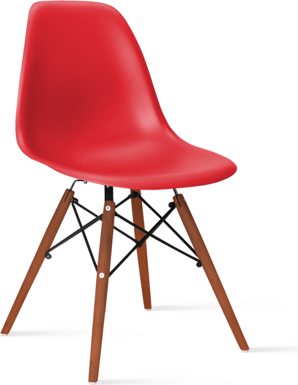 DSW Style Chair Red/Dark Wood image.