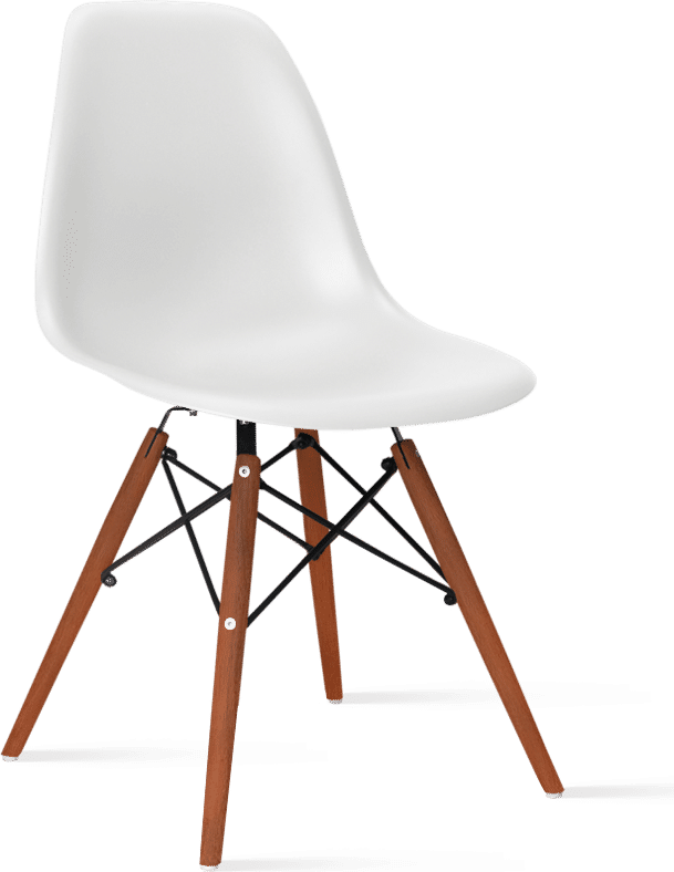 DSW Style Chair White/Dark Wood image.