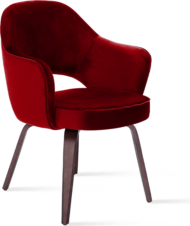 Executive Armchair - Velvet Deep Red image.