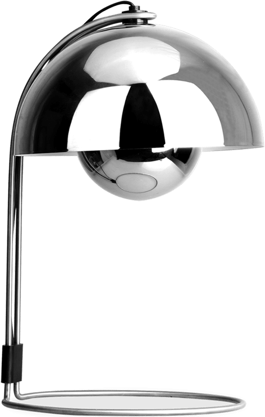 Flowerpot VP4 Style Table Lamp Chrome image.