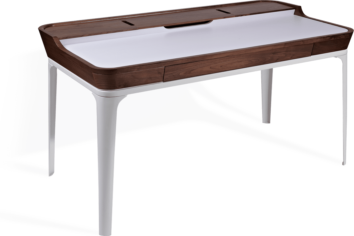 Finn Desk Walnut/White image.