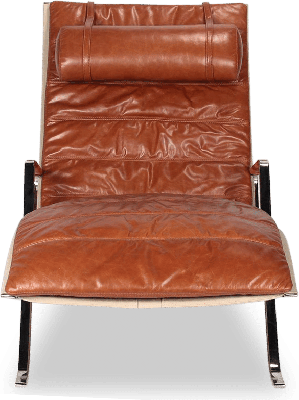 FK87 Style Grasshopper Lounge Chair Dark Tan Mobelaris