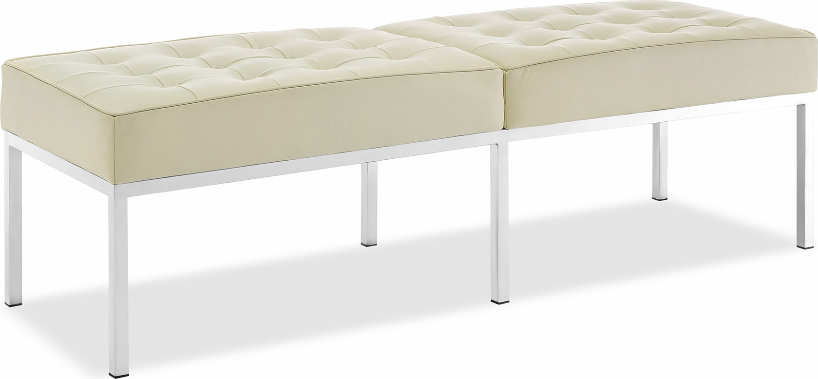 Knoll 3 seats  bench  Cream image.