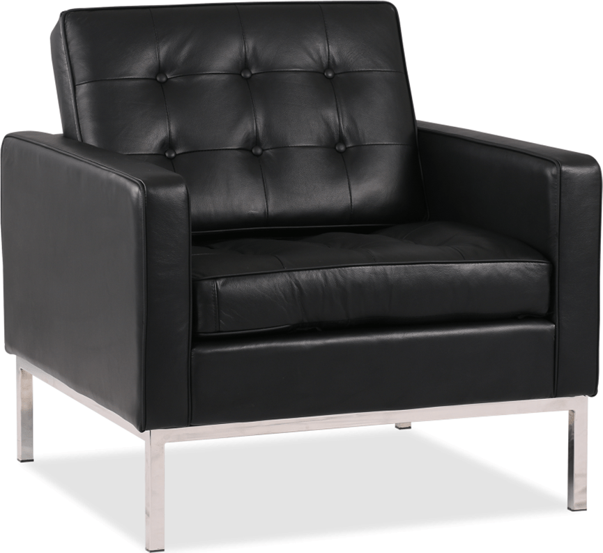 Knoll Armchair Italian Leather/Black image.