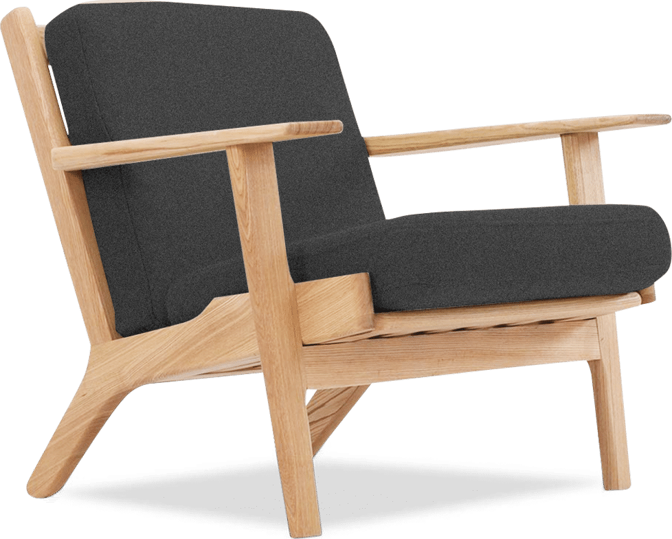 GE 290 Plank Chair Charcoal Grey/Ash Wood image.