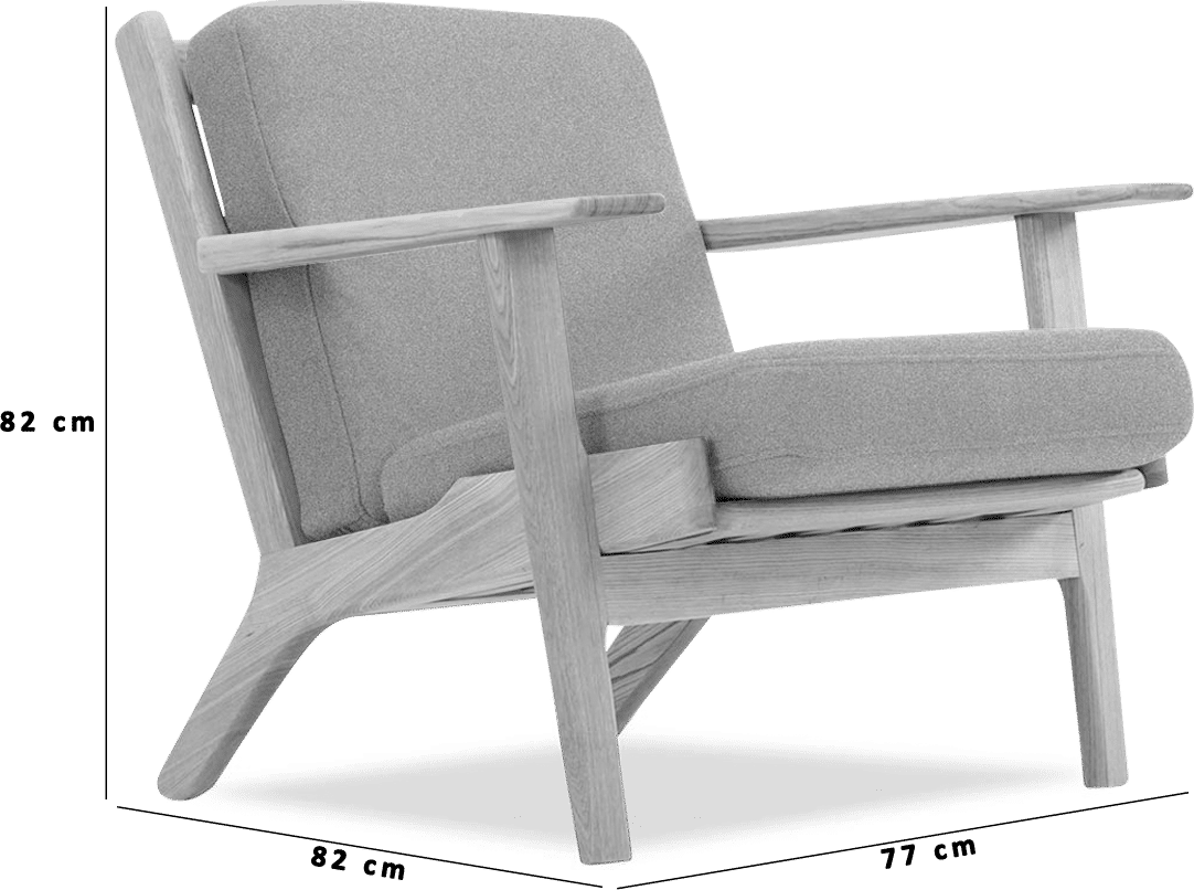 Arm chair with plank on sale
