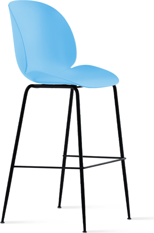 Beetle Style Barstool Blue/Black image.