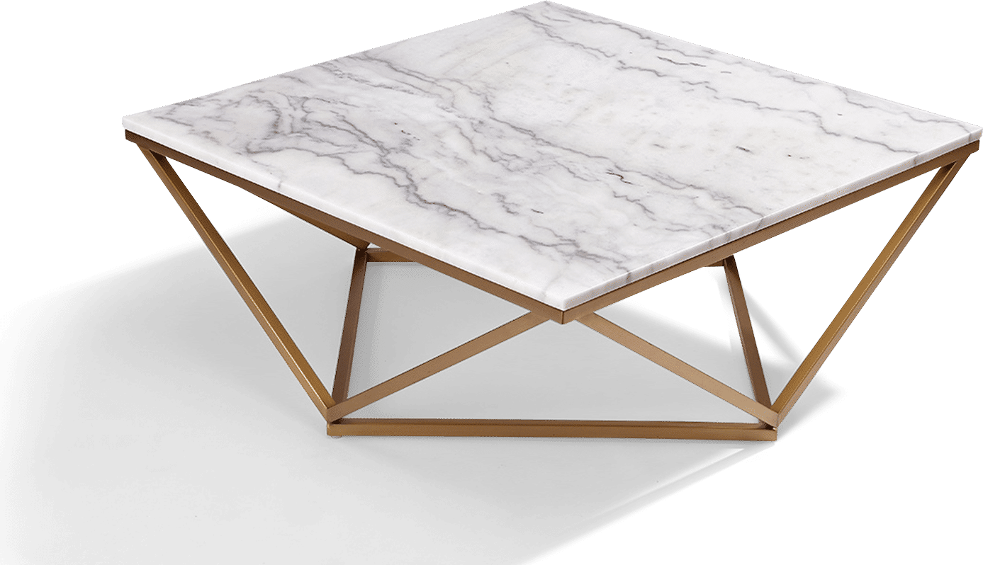 White geometric outlet coffee table