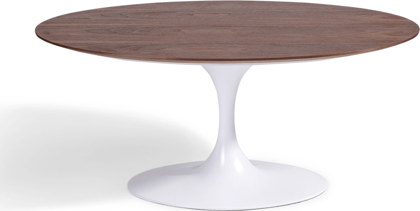 Tulip Oval Coffee Table - Walnut Walnut/Large image.